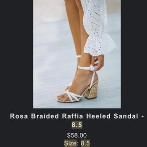 ROSA BRAIDED RAFFIA HEELED SANDAL never worn Vici